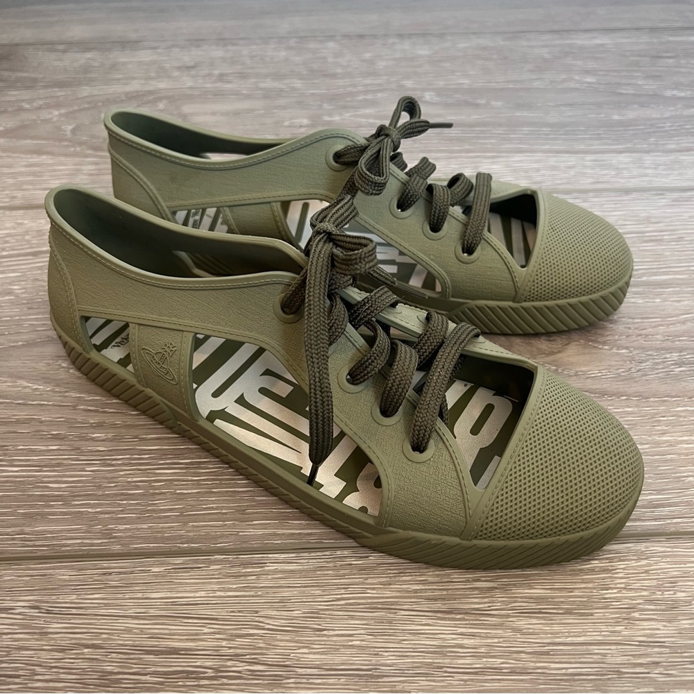 Vividness Westwood/Melissa Brighton Sandal Sneaker Khaki Green 9